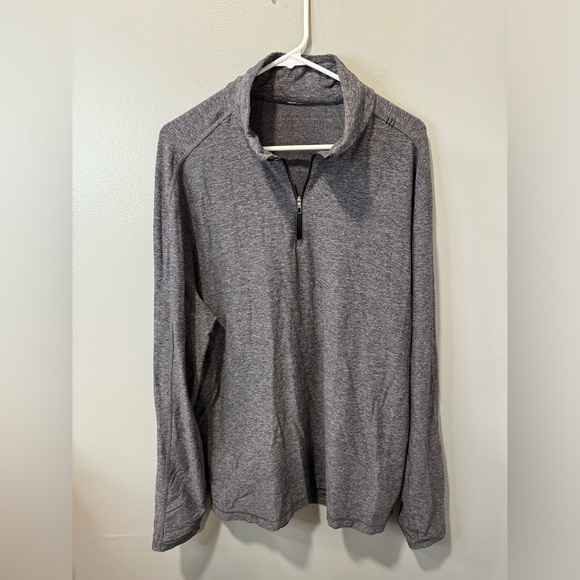 EUC Lululemon Surge Warm 1/2 Zip *Silver in Heathered Black - Picture 2 of 12